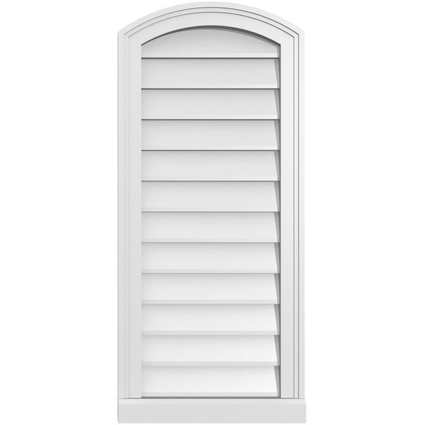Arch Top Surface Mount PVC Gable Vent: Functional, w/ 2